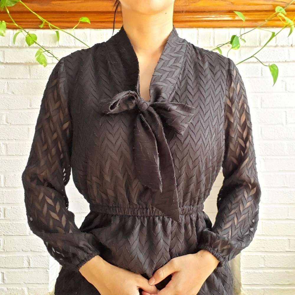 Lattice Lace Little Black Dress